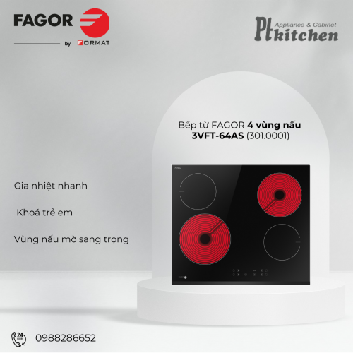 Bếp Điện Fagor 3VFT-64AS 301.0001