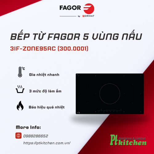Bếp từ Fagor 3IF-ZONE95AC 300.0001