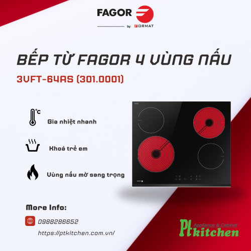 Bếp Điện Fagor 3VFT-64AS 301.0001