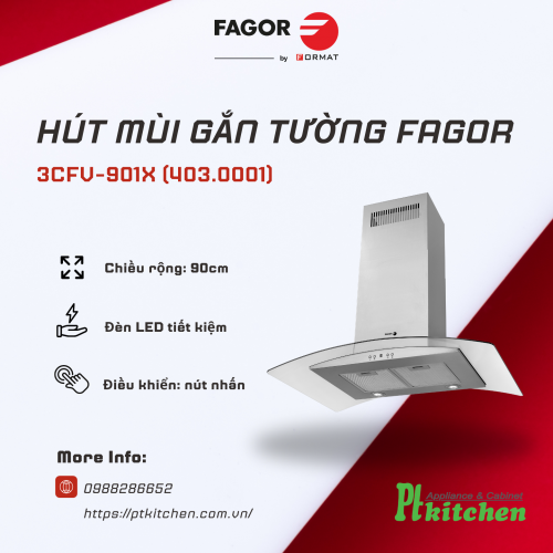 Máy hút mùi Fagor 3CFV-901X 403.0001