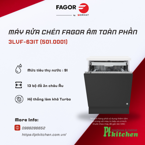 Máy rửa bát Fagor 3LVF-63IT - 501.0001