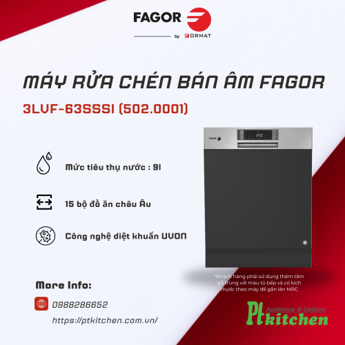 Máy rửa bát Fagor 3LVF-63SSSI - 502.0001