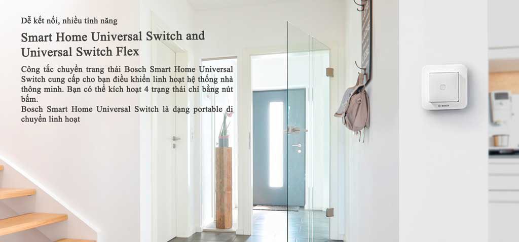 công tác chuyển trang thái Bosch Smart Home universal switch flex