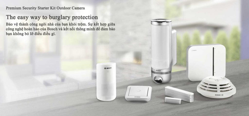 bộ bảo vệ nâng cao Bosch Premium security Starter kit outdoor camera